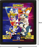 Sonic the Hedgehog (Select Your Fighter) Framed 3D Print