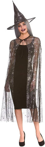 Spider Web Witch Cape and Hat costume