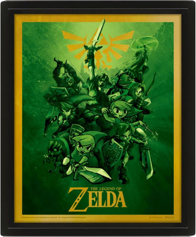 The Legend of Zelda (Link) Framed 3D Lenticular Print