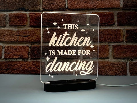 This Kitchen is Made for Dancing Warm LED Light