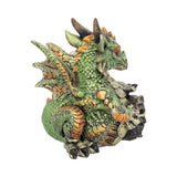 Malachite Metallic Dragon Figure