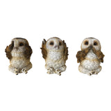 Three Wise Brown Owls Figurine
