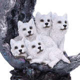 Moon Litter White Wolves Ornament