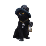 Familiar Witch Cat Lantern Figurine