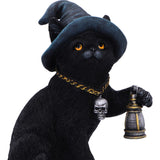 Familiar Witch Cat Lantern Figurine