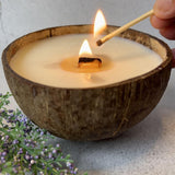 Citronella Scented Coconut Shell Candle