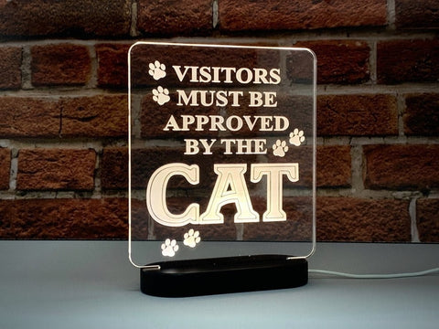 Visitors Must be Approved by the Cat Warm White LED Light