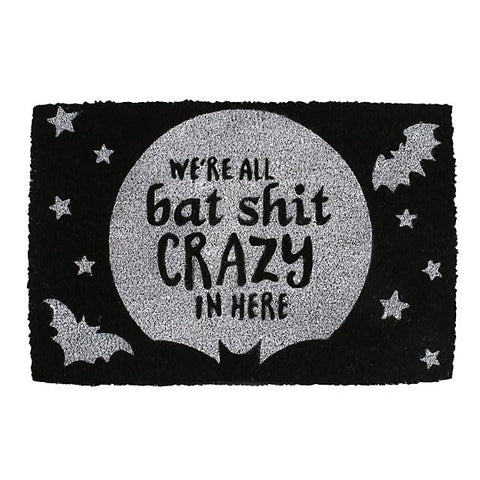 We're all Bat Crazy in Here doormat