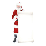 Santa Claus with large sign cardboard cut-out