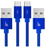 Micro USB Cable - Sync and Charge Cable - 2.1A Fast Charge blue 