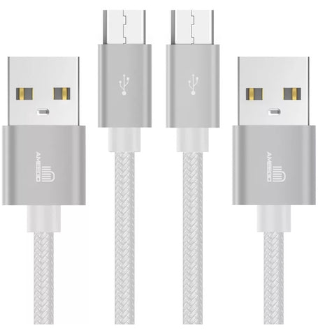 Micro USB Cable - Sync and Charge Cable - 2.1A Fast Charge White