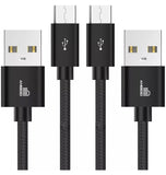 Micro USB Cable - Sync and Charge Cable - 2.1A Fast Charge Black