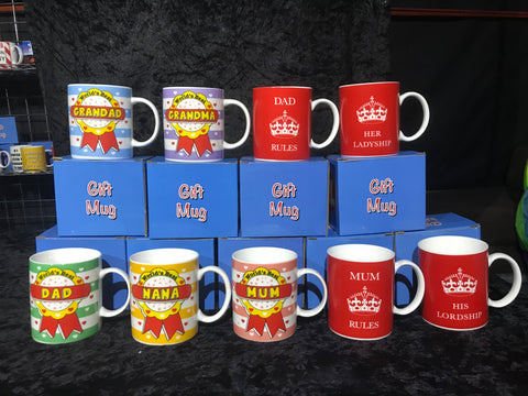 Be Nice and Family Mugs - Lots of Different Slogans