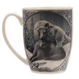 Snow Kisses Wolf Porcelain Mug - Lisa Parker Licensed Design