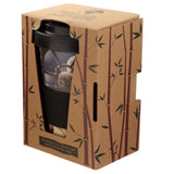 Bamboo travel mug with a lid and holder in gift box Hocus-pocus cat Design