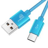 Type C USB Cable - Sync and Charge Cable - Fast Charge Light Blue