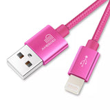 iPhone and iPad Lightning Fast Charge Cable - Sync and Charge Hot pink colour