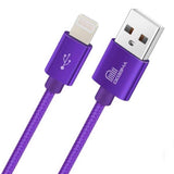 iPhone and iPad Lightning Fast Charge Cable - Sync and Charge Purple colour