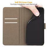 wallet flip book case inside view