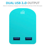 Universal Folding Dual USB Mains Plug Adapter 3.1A  FAST CHARGE PLUG