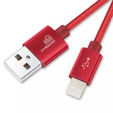 iPhone and iPad Lightning Fast Charge Cable - Sync and Charge red colour
