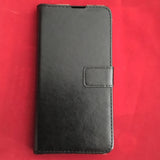 Front view of black wallet phone case