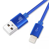 iPhone and iPad Lightning Fast Charge Cable - Sync and Charge Blue colour