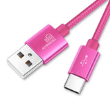 Type C USB Cable - Sync and Charge Cable - Fast Charge Hot Pink